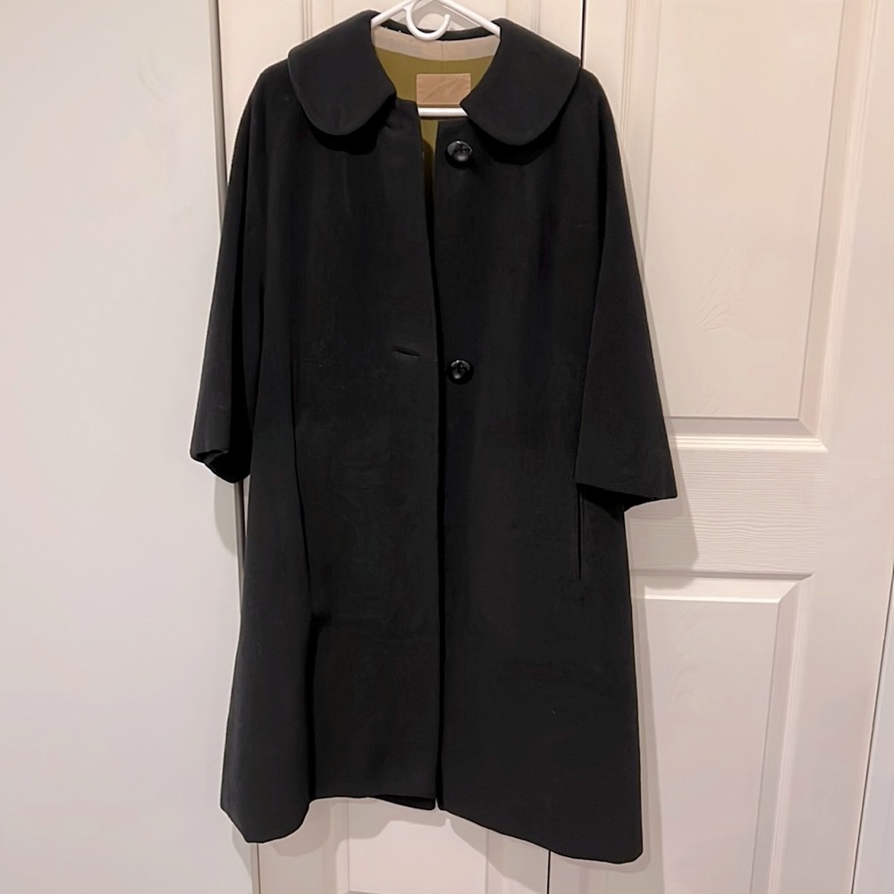 Vintage black wool coat